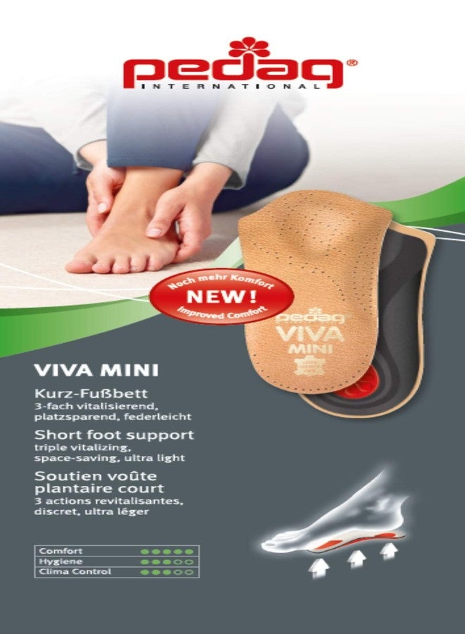 Pedag Viva Mini Orthotic with Semi-Rigid Arch Support, Metatarsal & Heel Pad, Leather, Tan, US M13/EU46 - Image 2